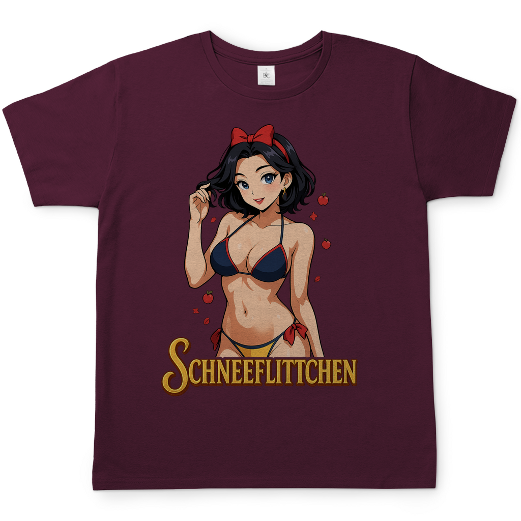 Schneeflittchen Schneewittchen - Herren T-Shirt Burgundy