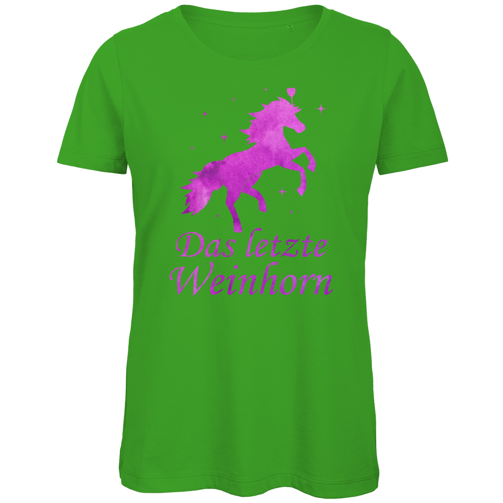 Das letzte Weinhorn - Prinzessin Aquarell - Damen Premium Bio T-Shirt Real Green