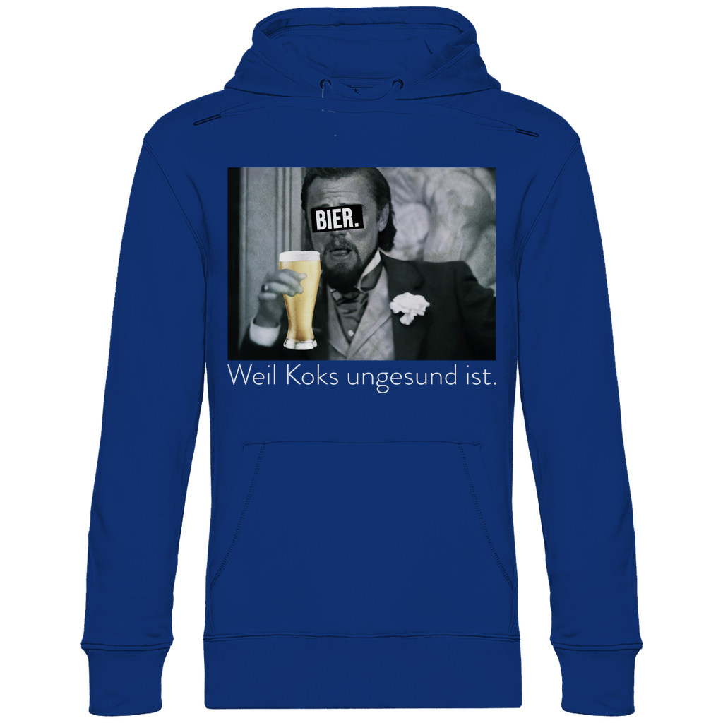 Leonardo DiCaprio - Bier weil Koks ungesund ist - Unisex Hoodie Royal