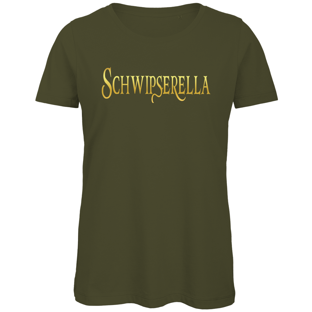 Schwipserella - Prinzessin Gold - Damen Premium Bio T-Shirt Khaki