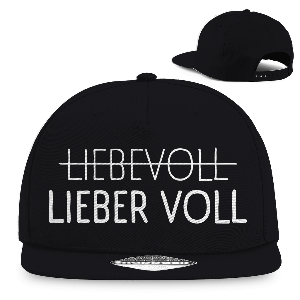 Lieber voll - Premium Snapback Black