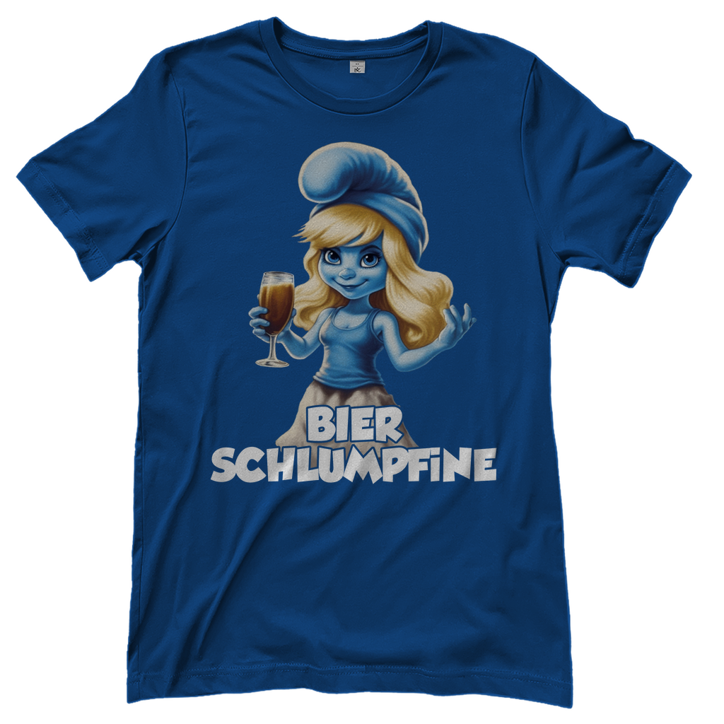 Bier Schlumpfine Grafik - Damenshirt Royal Blue