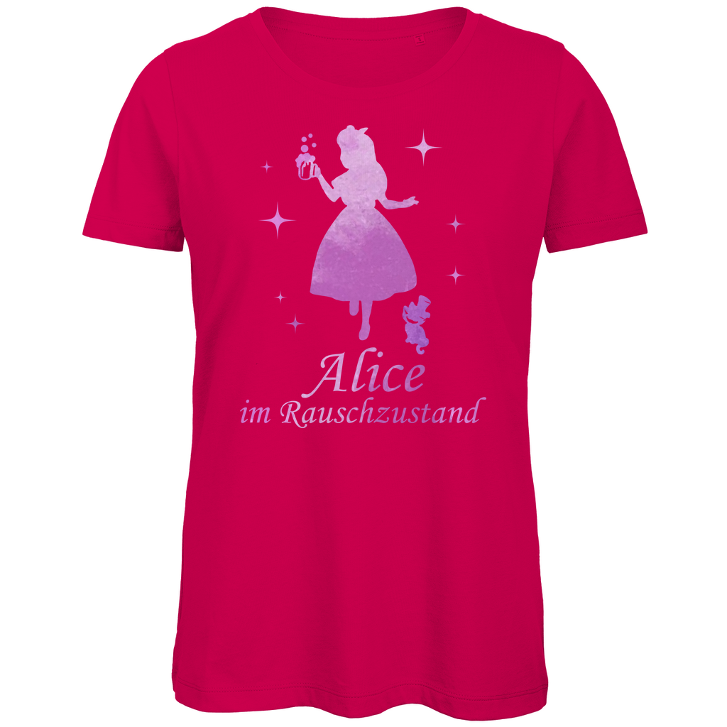 Alice im Rauschzustand - Prinzessin Aquarell - Damen Premium Bio T-Shirt Fuchsia