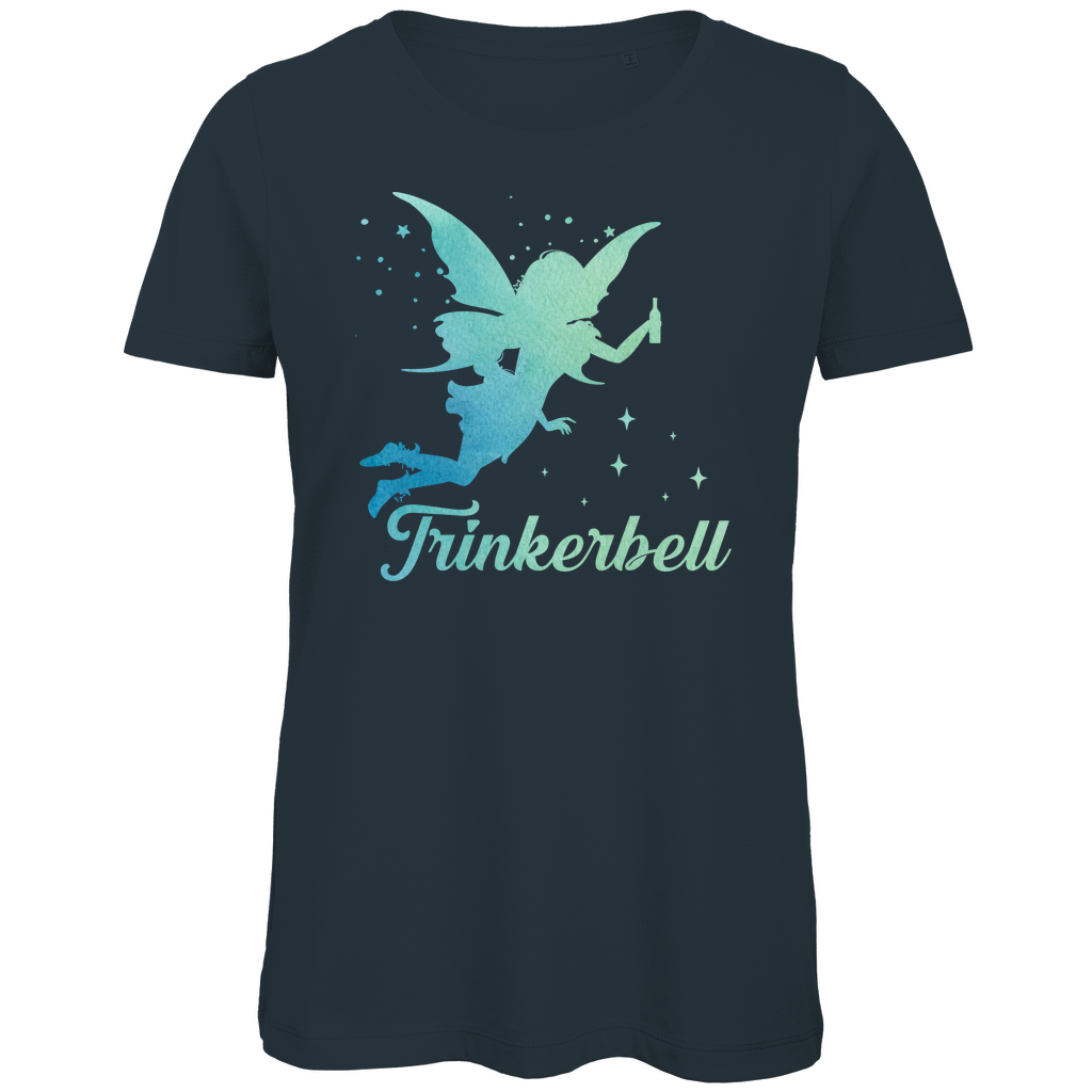 Trinkerbell - Prinzessin Aquarell - Damen Premium Bio T-Shirt Dark Grey