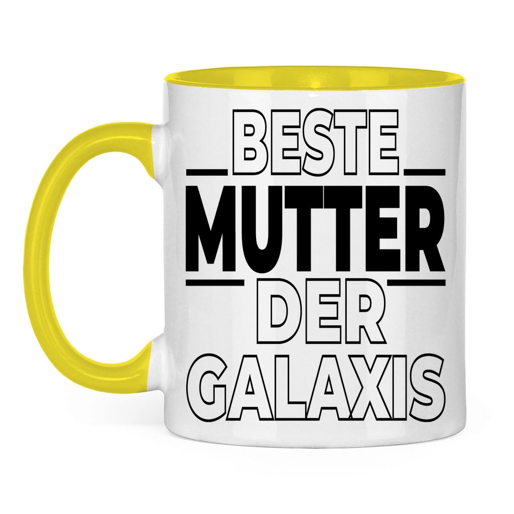 Beste Mutter der Galaxis - Tasse zweifarbig Yellow