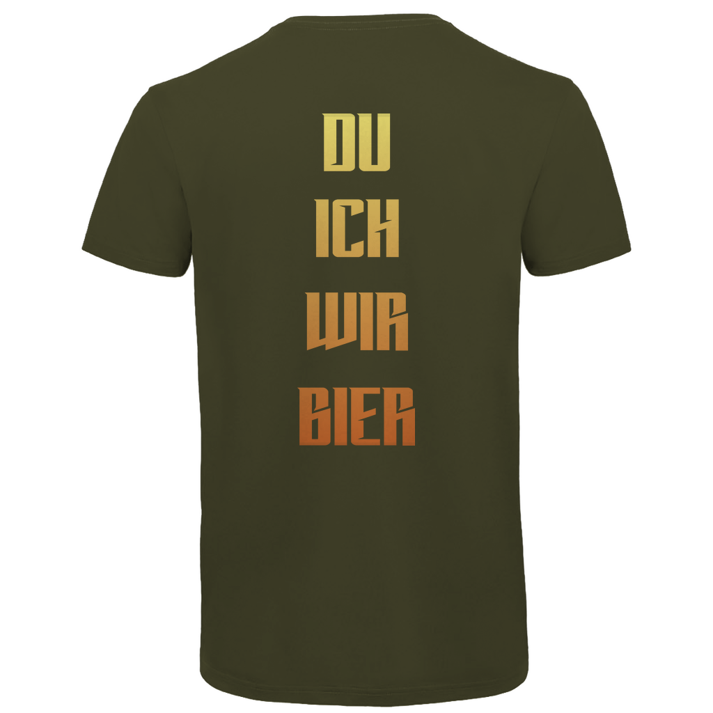 Strammsein Du Ich Wir Bier - Herren Premium Bio V-Neck T-Shirt
