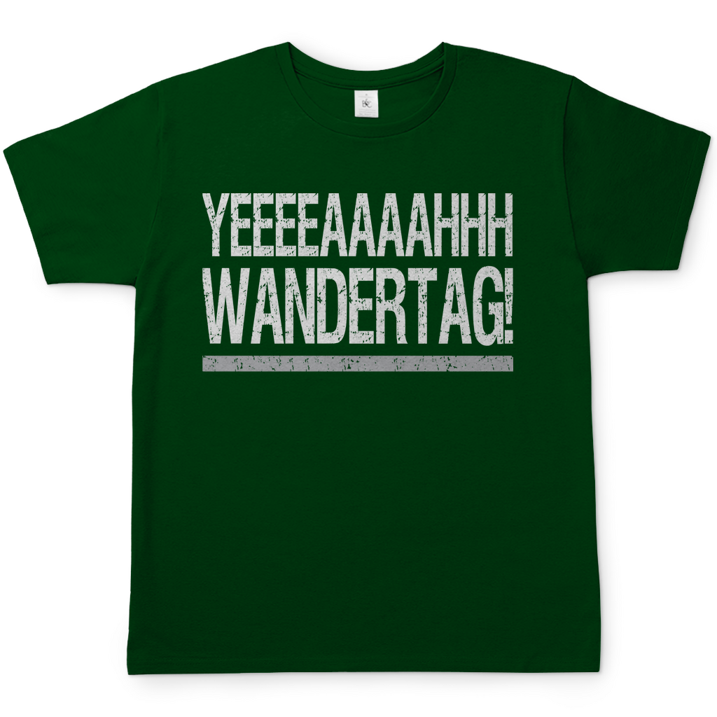YEEEAH Wandertag! - Herren Shirt Bottle Green