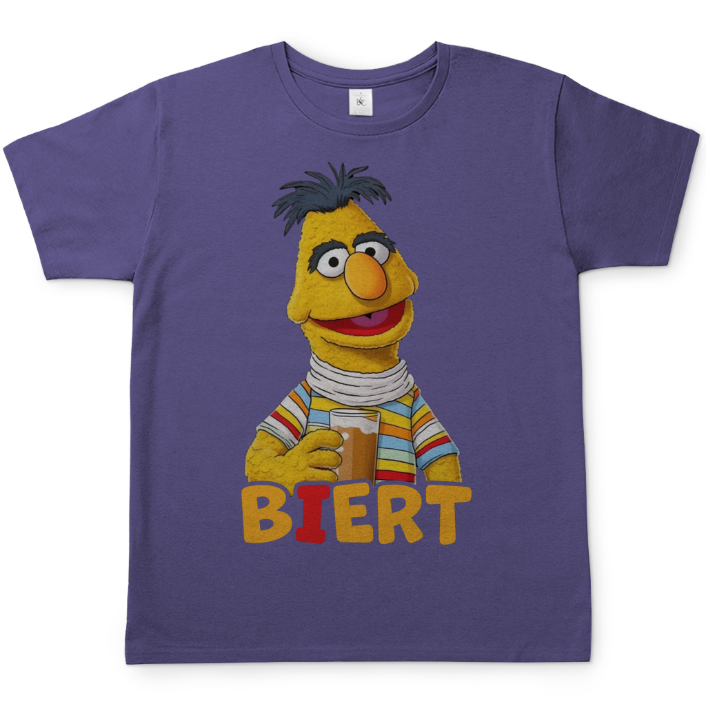 Sesamstraße - Bert Biert - Herren Shirt Millennial Lilac