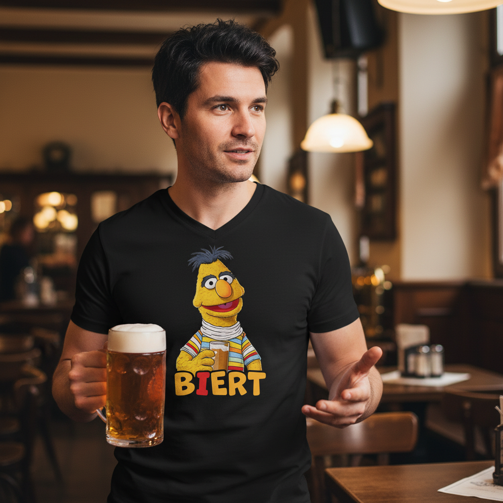 Sesamstraße - Bert Biert - Herren V-Neck Shirt