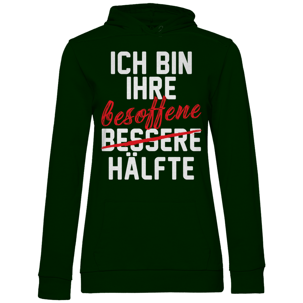 Ich bin ihre besoffene Hälfte - Damen Hoodie Forest Green