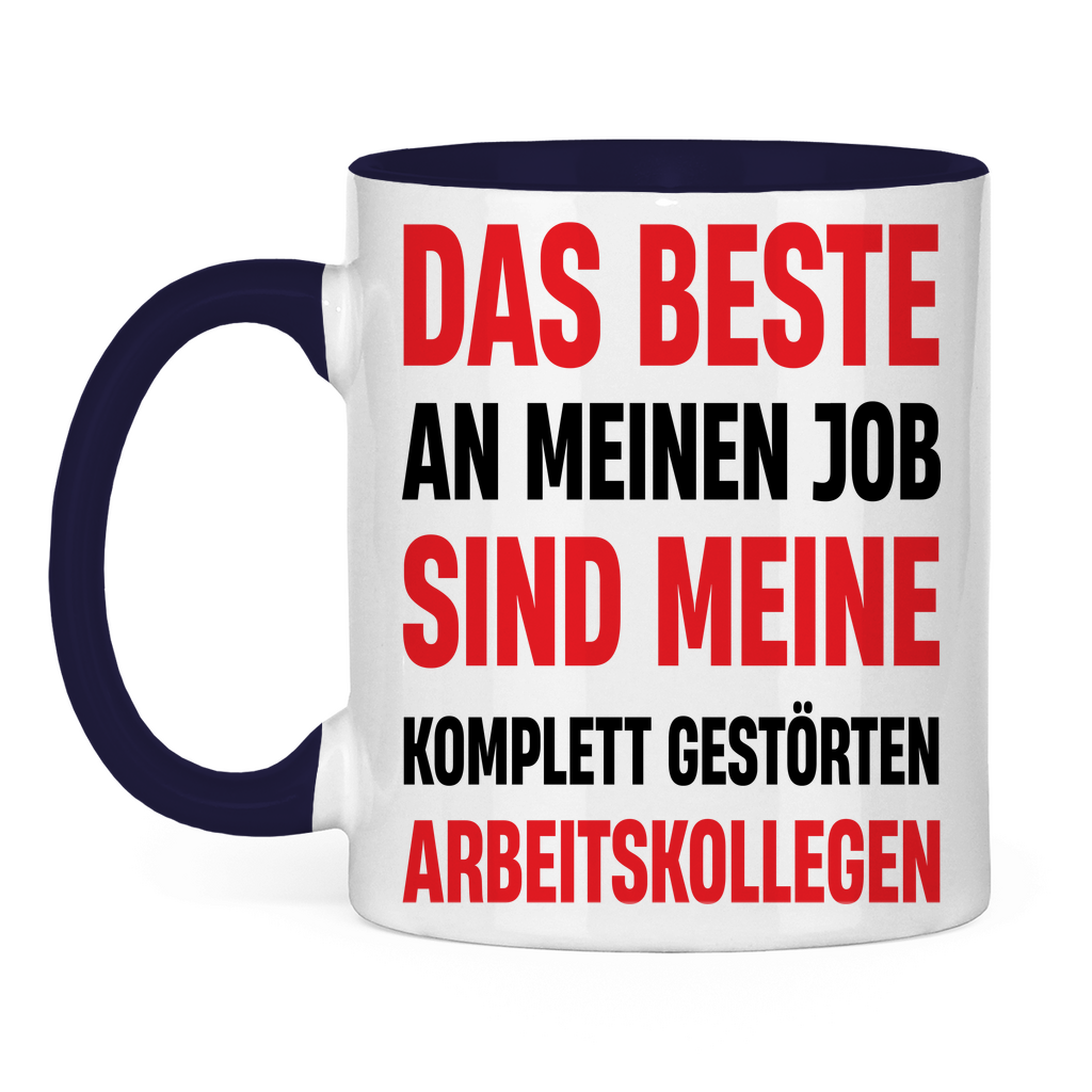 Das beste an meinem Job sind meine Arbeitskollegen - Tasse zweifarbig Navy