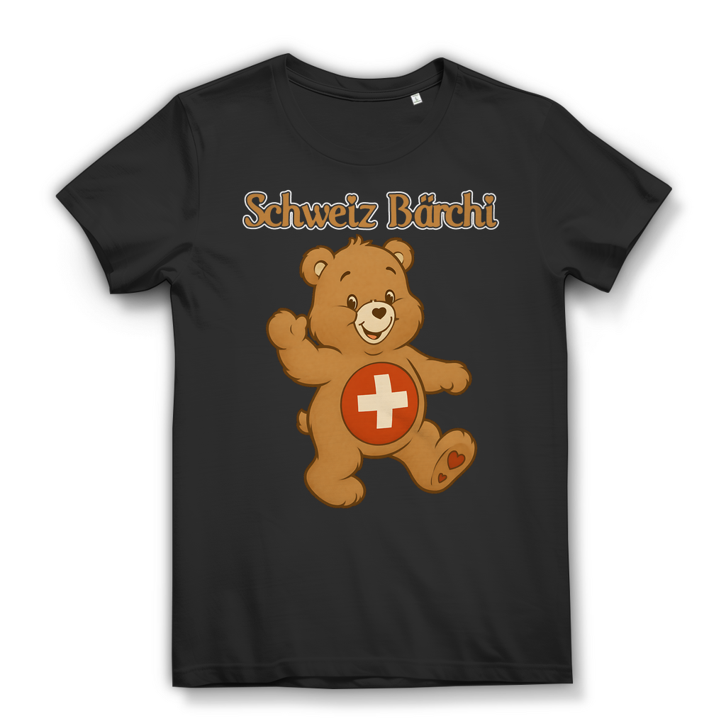 Schweiz Bärchi - Glücksbärchi - Damen Premium Bio T-Shirt Black