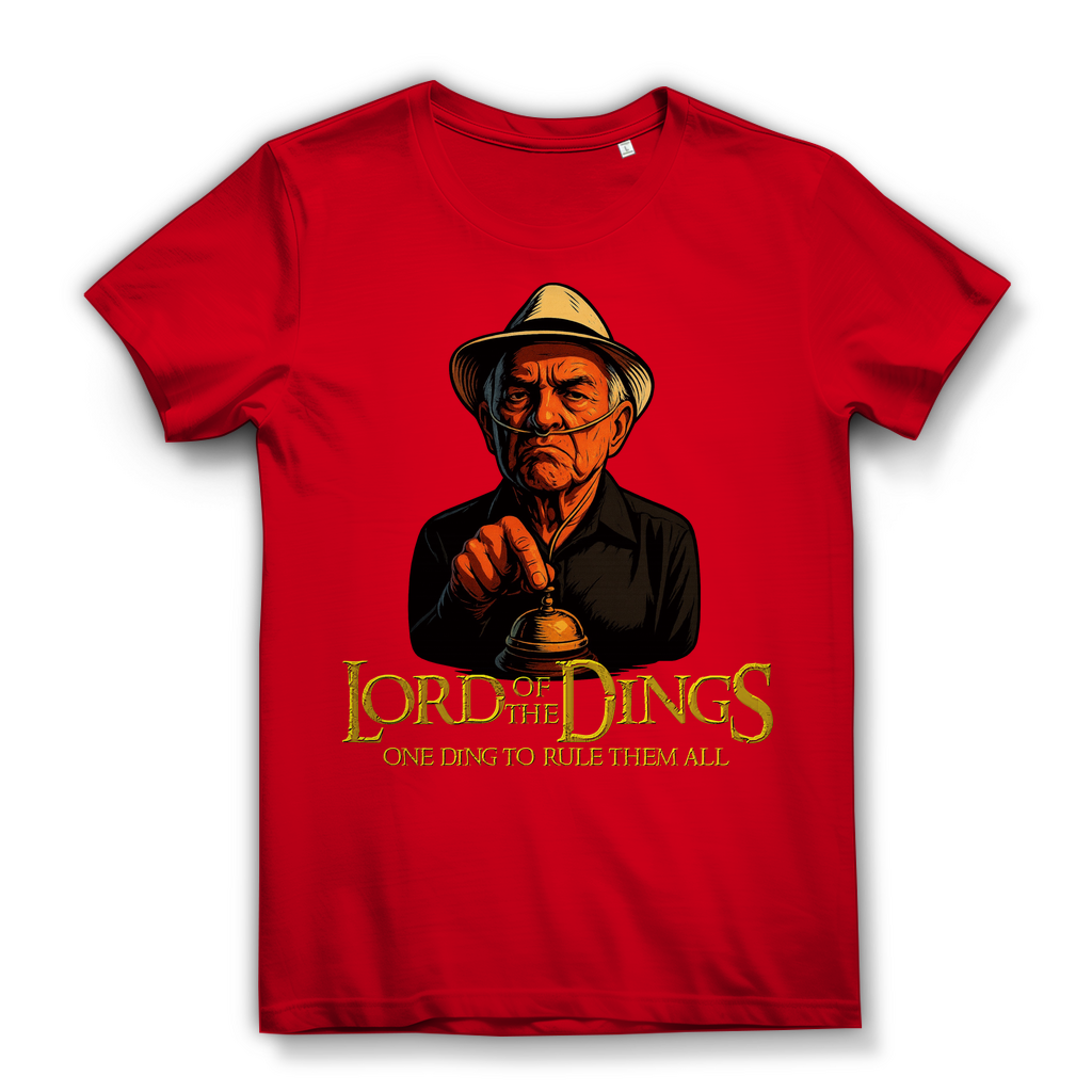 Lord of the Dings - Damen Premium Bio T-Shirt Red