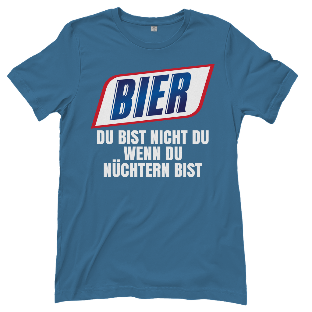 Bier du bist nicht du wenn du nüchtern bist - Damenshirt Stone Blue