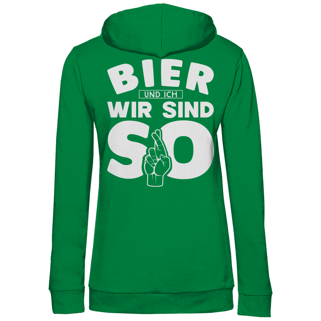 Bier und ich wir sind so - Damen Hoodie Kelly Green