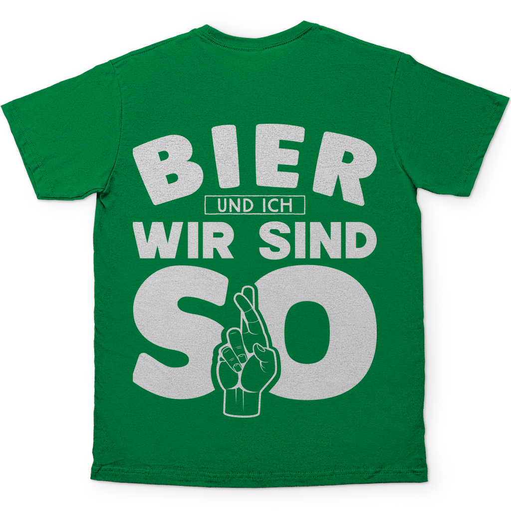 Bier und ich wir sind so - Herren Shirt Kelly Green