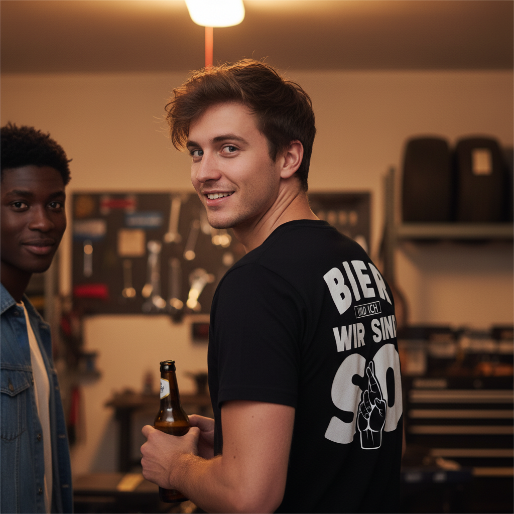 Bier und ich wir sind so - Herren V-Neck Shirt