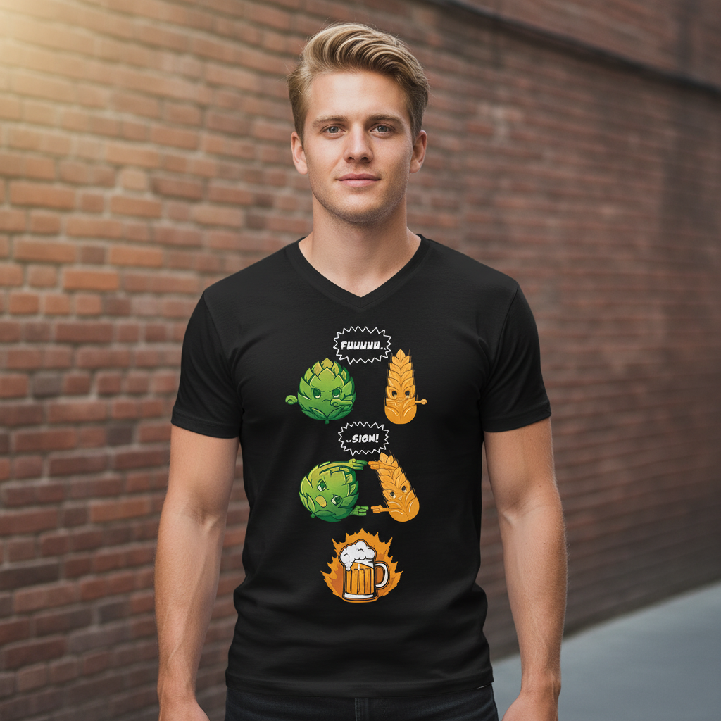 Bier Fusion - Herren V-Neck Shirt