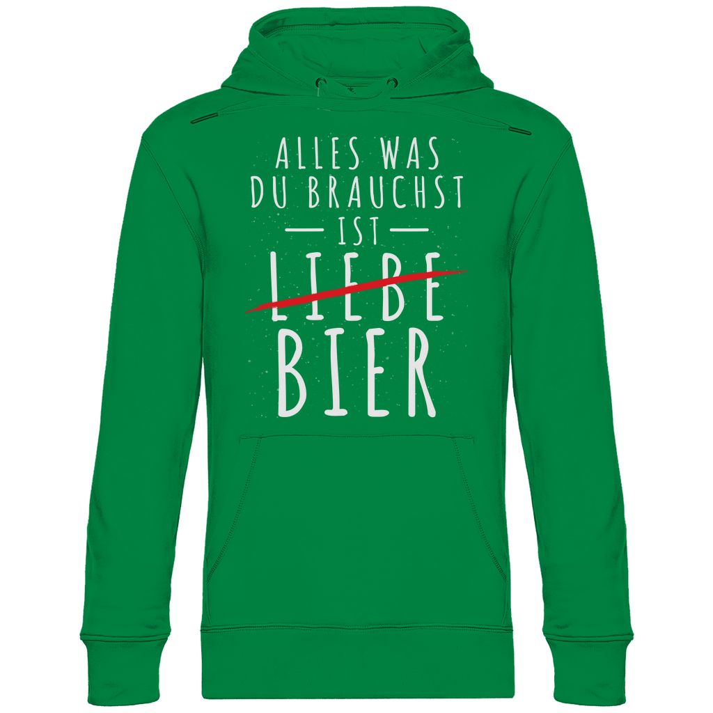 Alles was du brauchst ist Bier - Unisex Hoodie Kelly Green