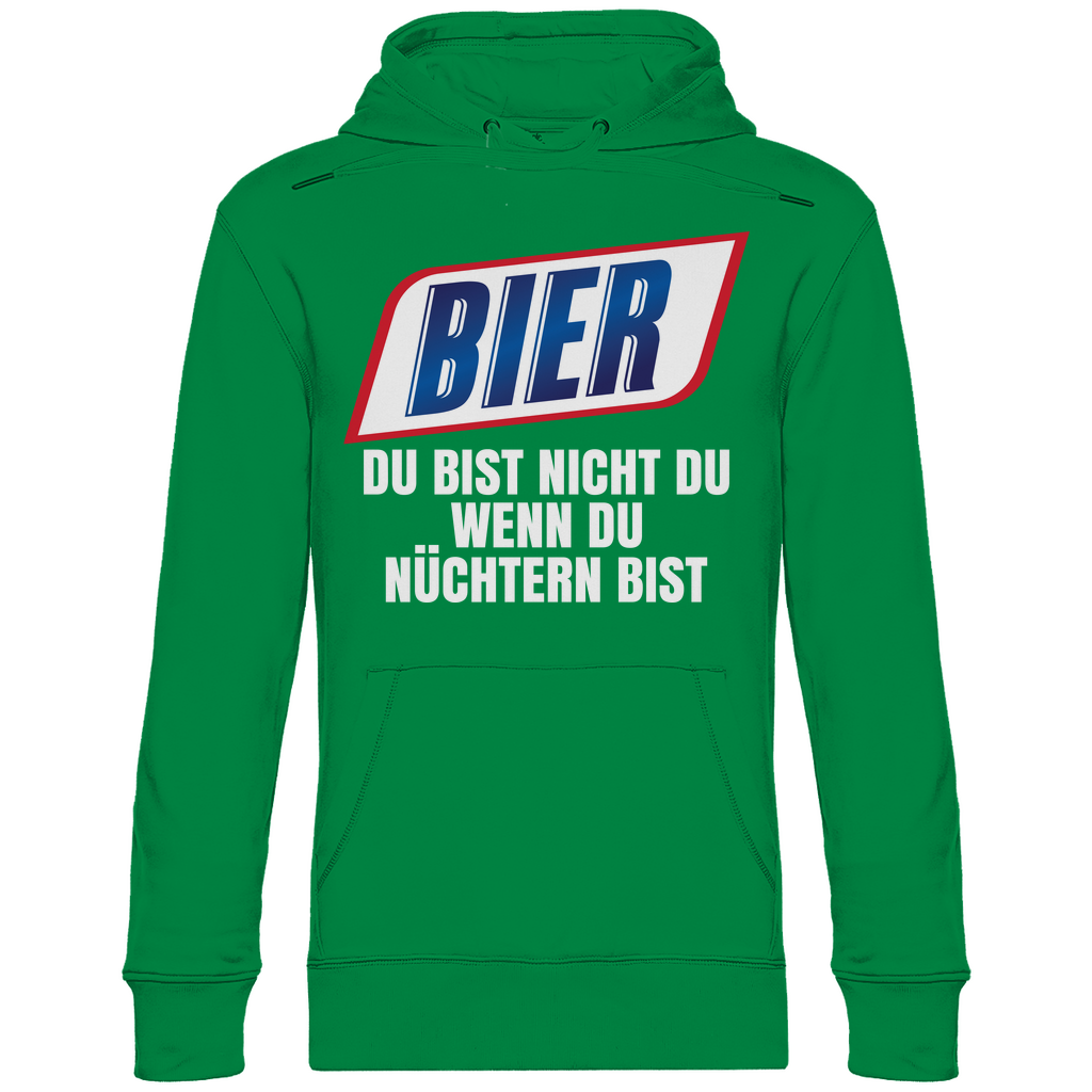 Bier du bist nicht du wenn du nüchtern bist - Unisex Hoodie Kelly Green