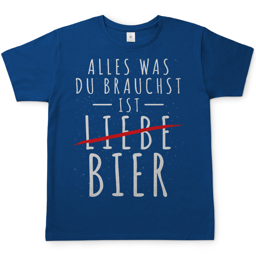 Alles was du brauchst ist Bier - Herren Shirt Royal Blue