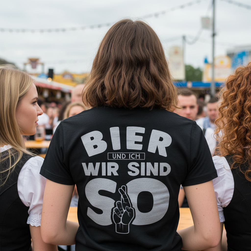 Bier und ich wir sind so - Damenshirt