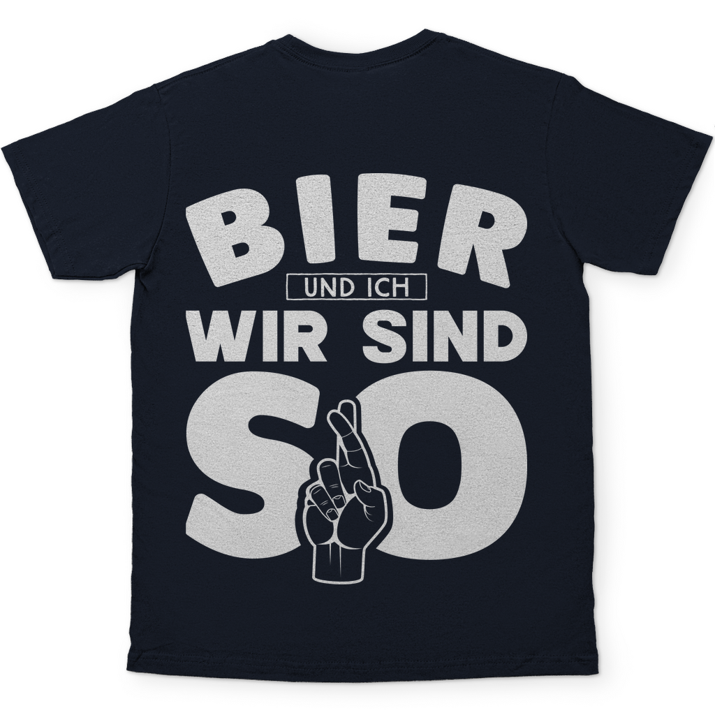 Bier und ich wir sind so - Herren Shirt Navy
