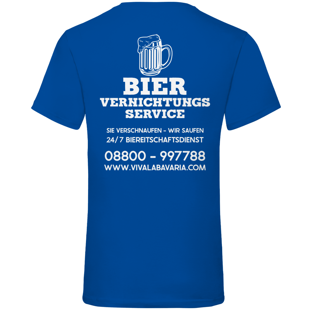 Bier vernichtungs Service - Herren V-Neck Shirt Royal Blue