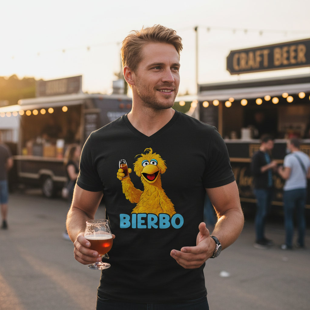 Sesamstraße - Bibo Bierbo - V-Neck Damenshirt