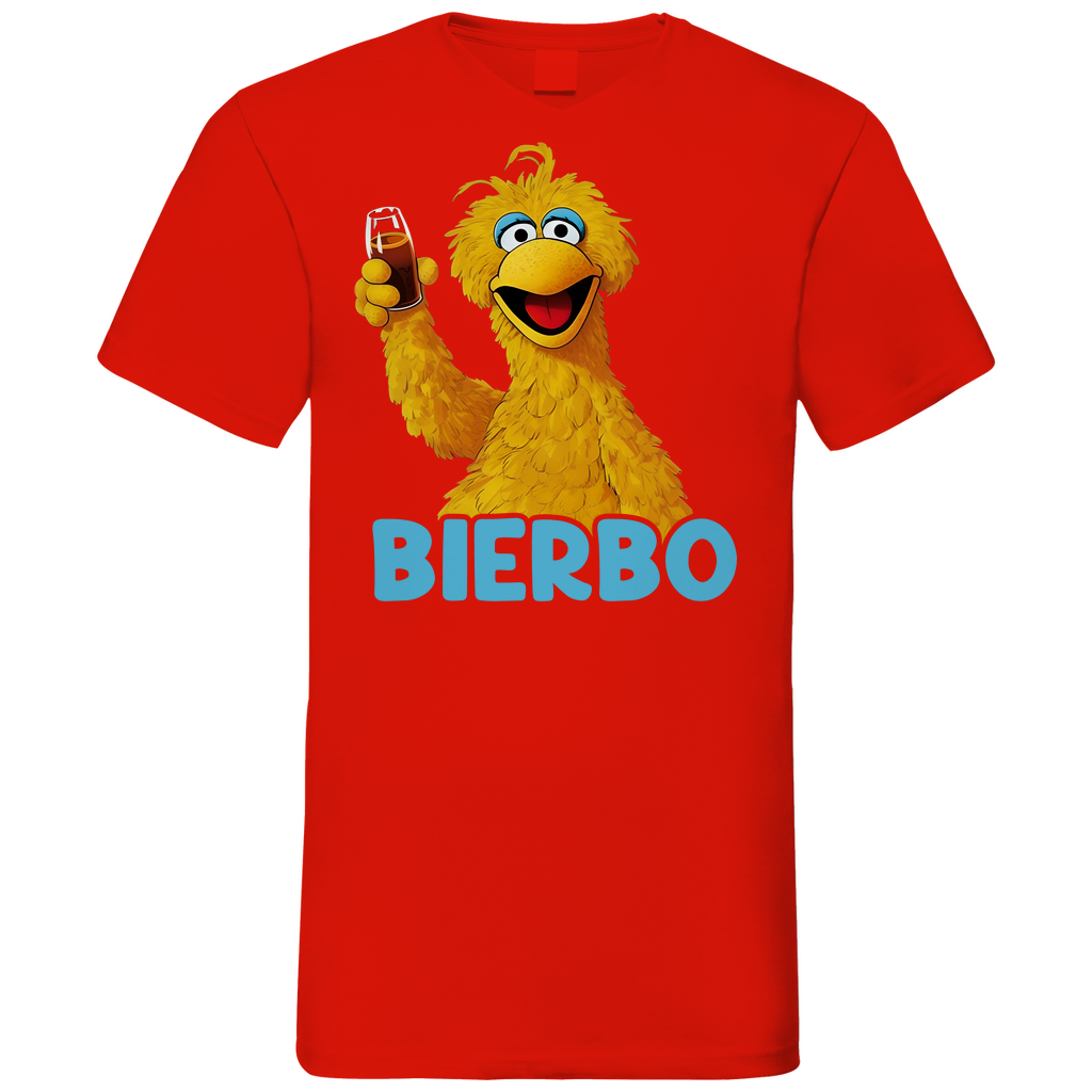 Sesamstraße - Bibo Bierbo - Herren V-Neck Shirt Red