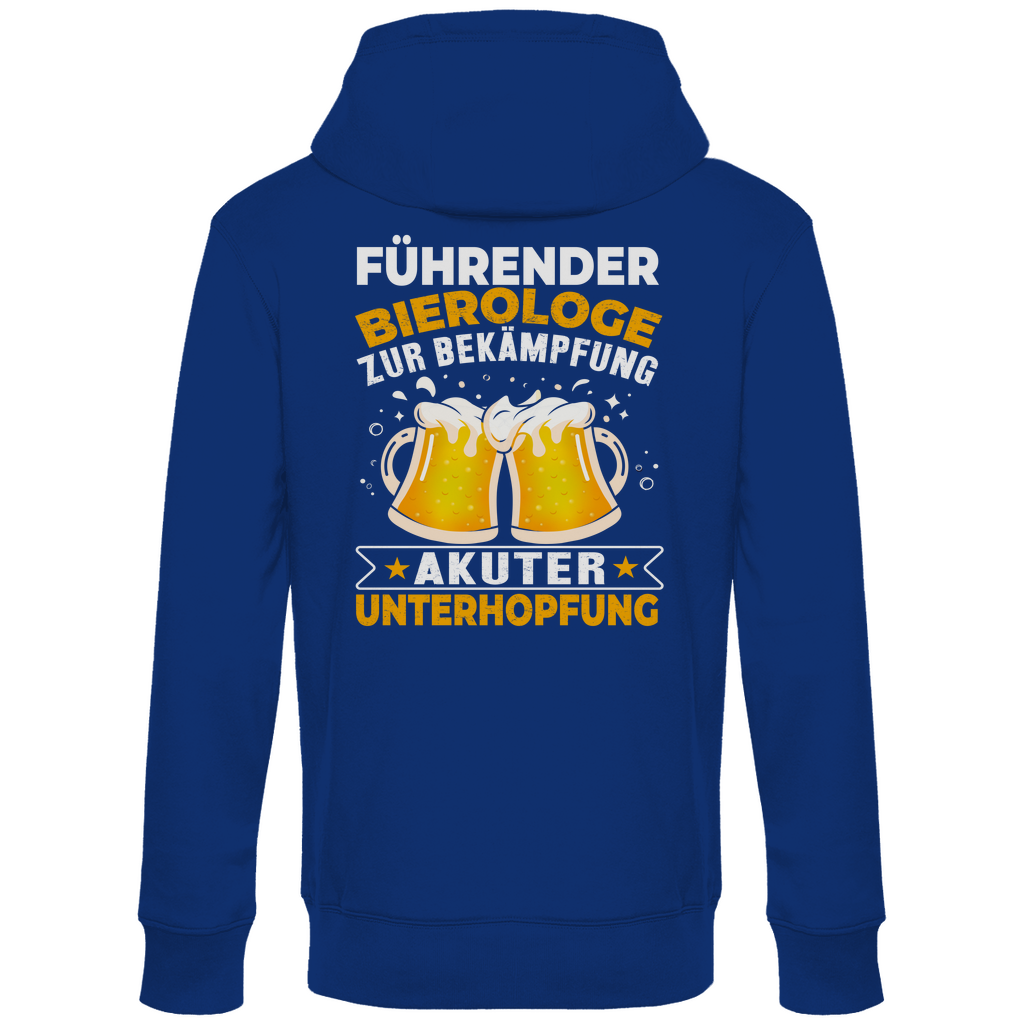 Führender Bierologe zur Bekämpfung akuter Unterhopfung - Unisex Hoodie Royal