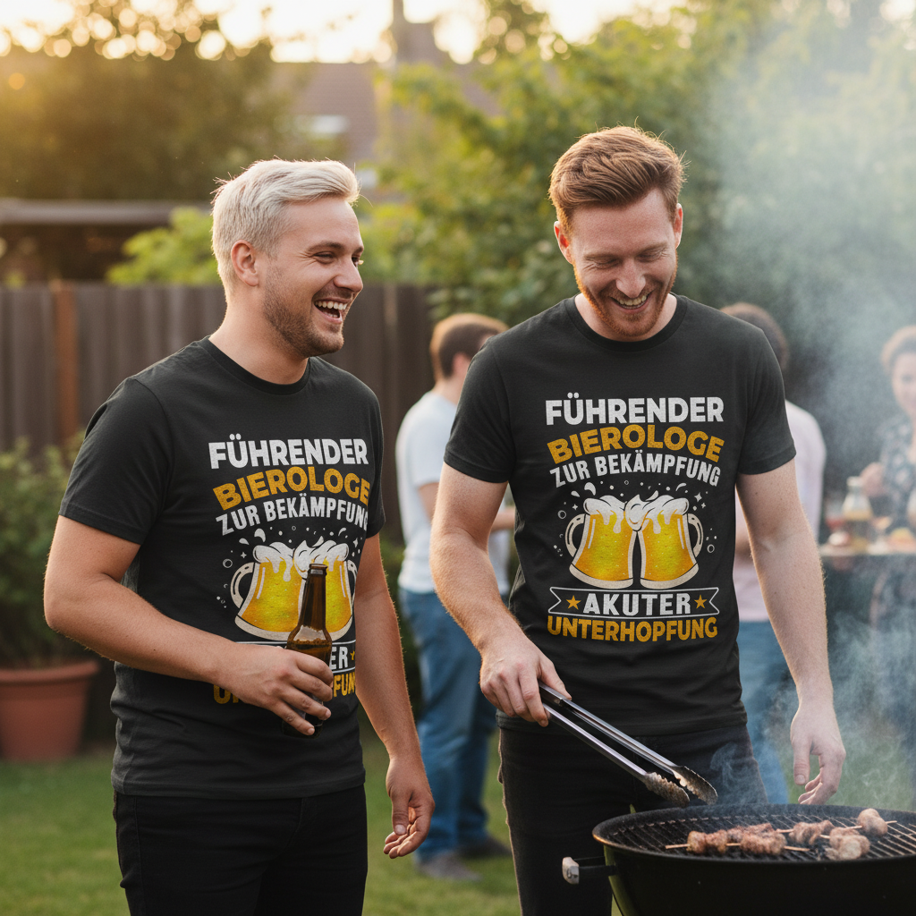 Führender Bierologe zur Bekämpfung akuter Unterhopfung - Herren Shirt