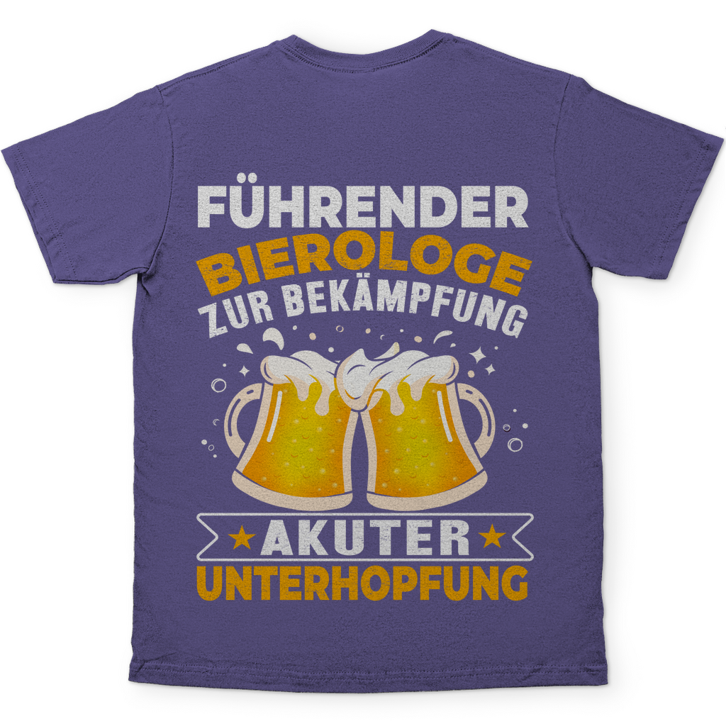 Führender Bierologe zur Bekämpfung akuter Unterhopfung - Herren Shirt Millennial Lilac