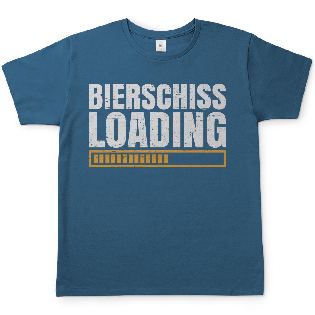 Bierschiss Loading - Herren Shirt Stone Blue