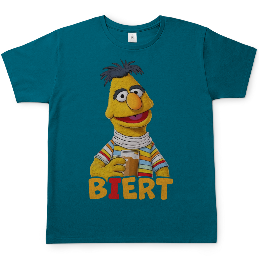 Sesamstraße - Bert Biert - Herren Shirt Diva Blue
