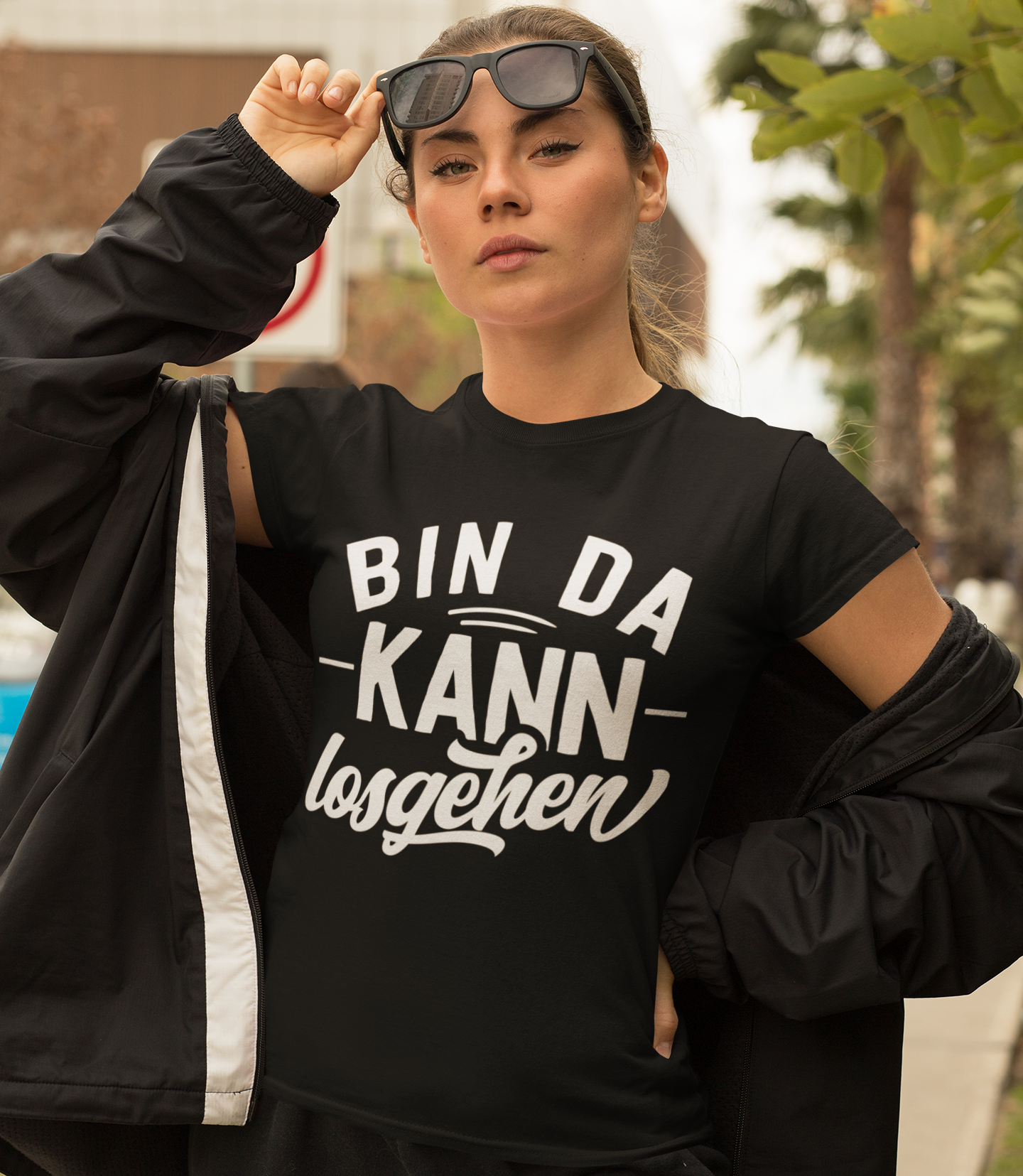 Bin da kann losgehen - Damenshirt