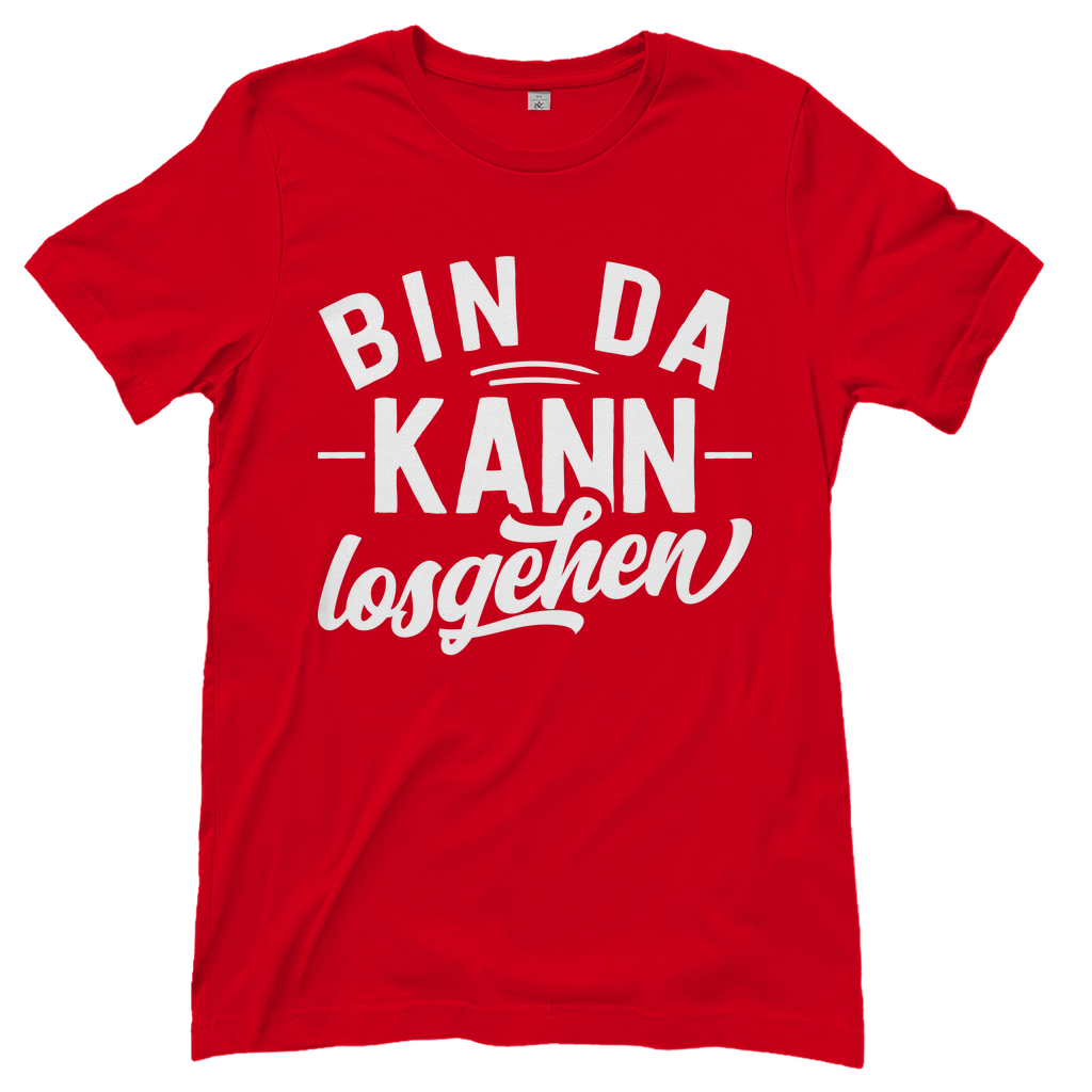 Bin da kann losgehen - Damenshirt Red