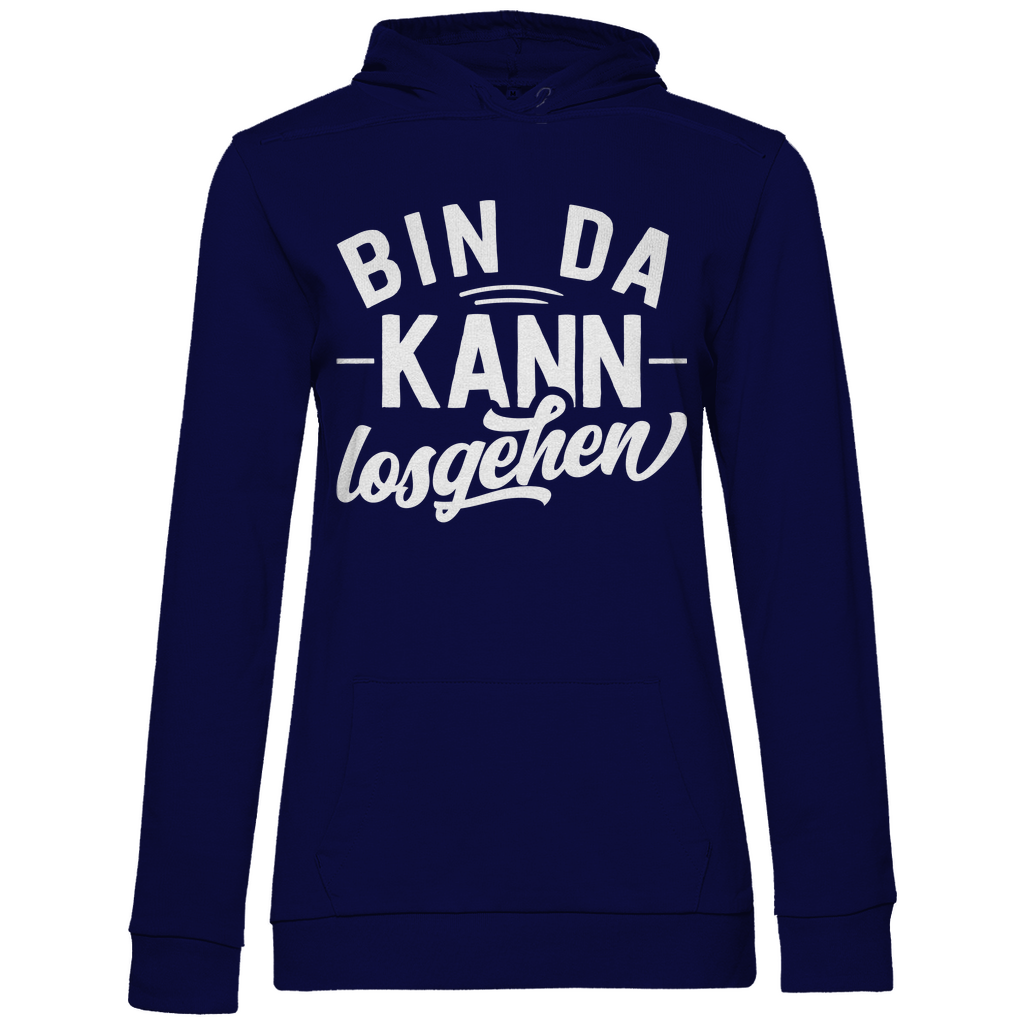 Bin da kann losgehen - Damen Hoodie Navy Blue