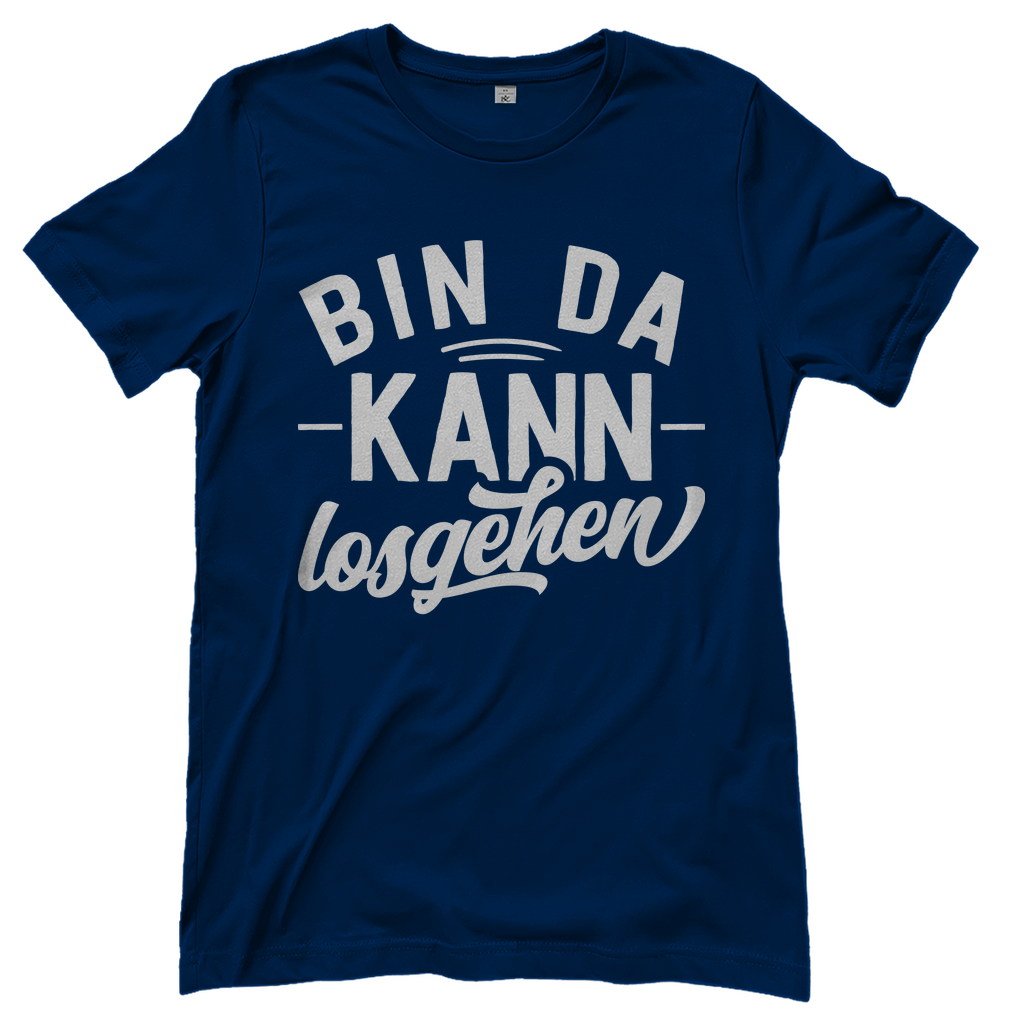 Bin da kann losgehen - Damenshirt Navy