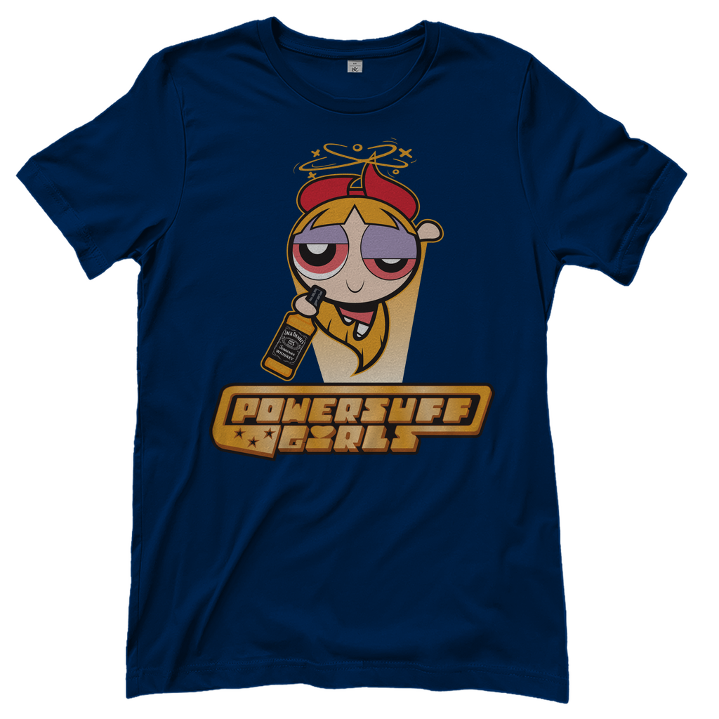 Blossom Powersuff Powerpuff Girls - Damenshirt Navy