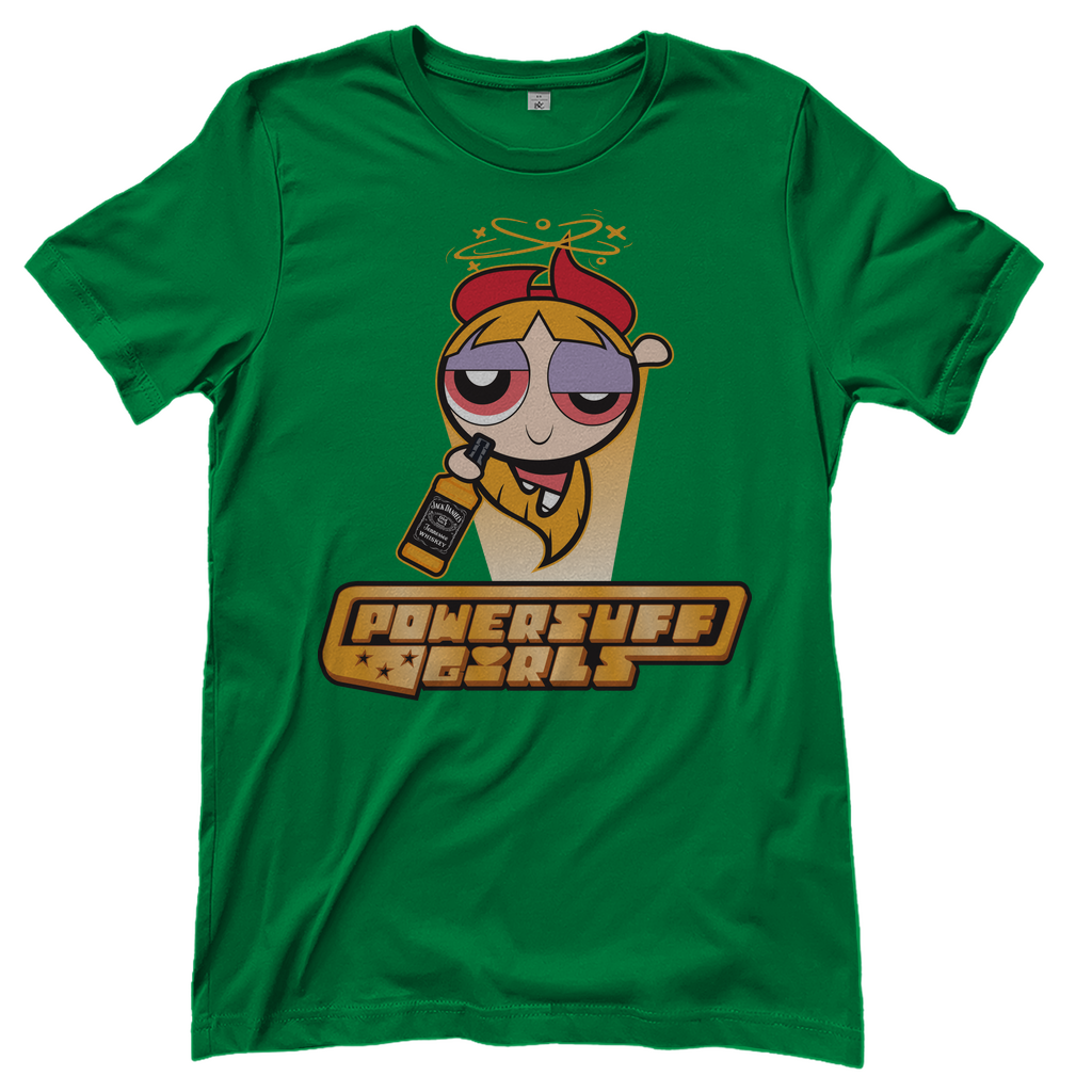 Blossom Powersuff Powerpuff Girls - Damenshirt Kelly Green