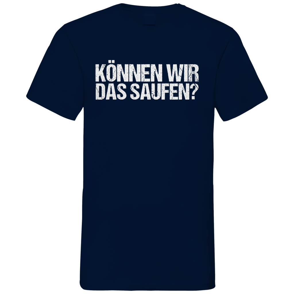 Können wir das saufen? - Herren V-Neck Shirt Navy