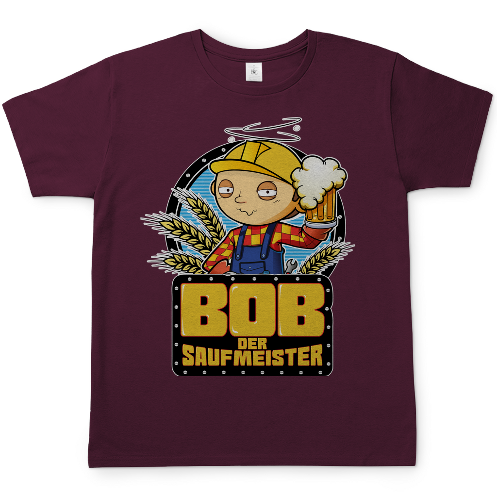 Bob der Baumeister Saufmeister - Herren Shirt Burgundy