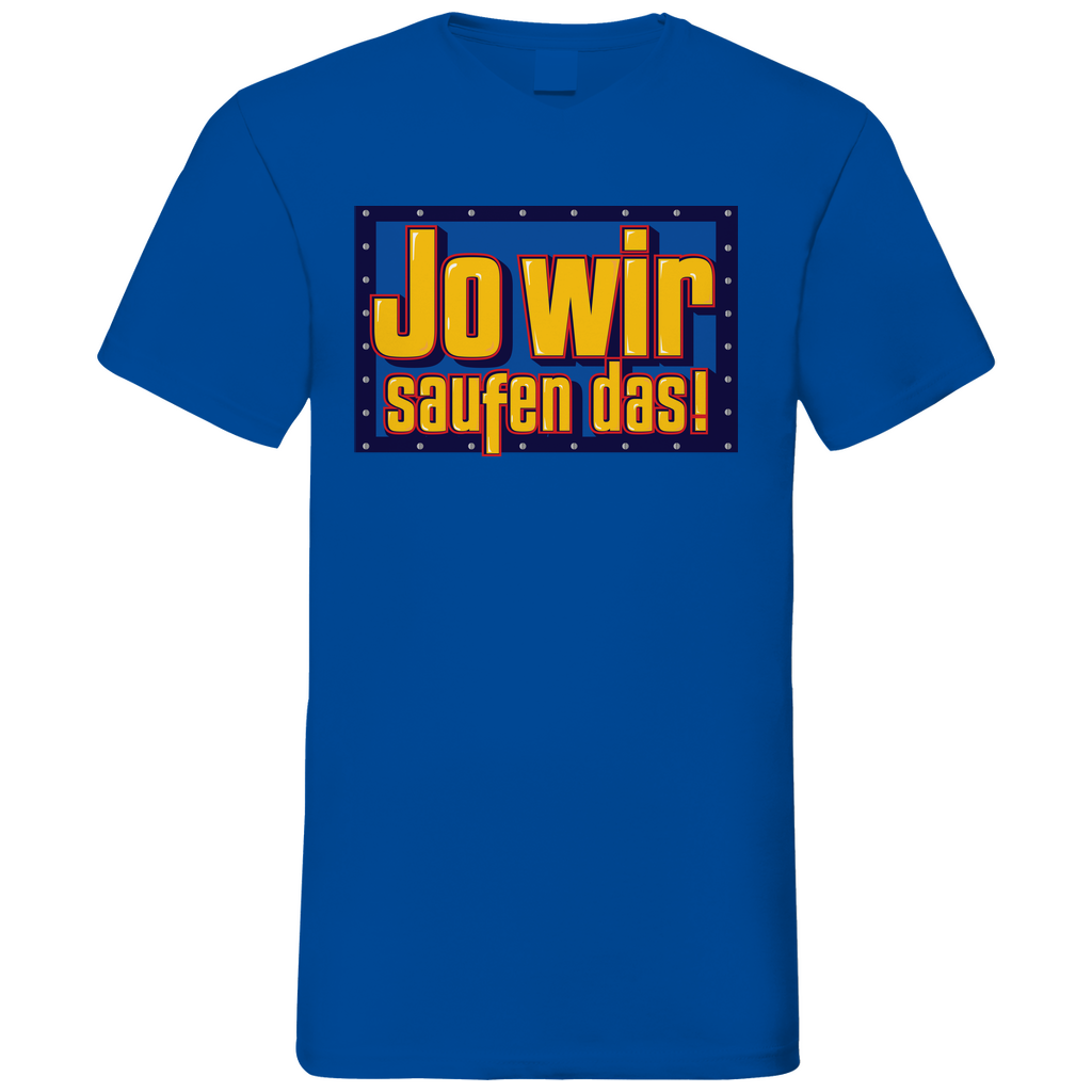 Jo wir saufen das - Bob der Baumeister - Herren V-Neck Shirt Royal Blue