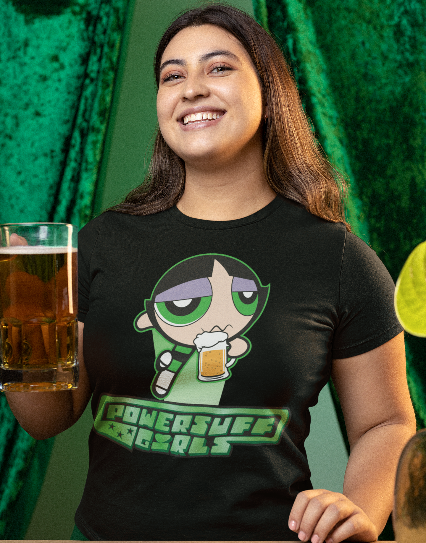 Buttercup Powersuff Powerpuff Girls - Damenshirt