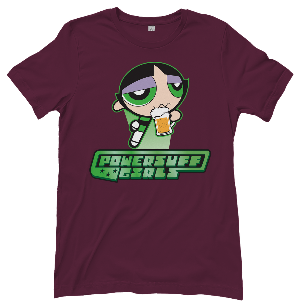 Buttercup Powersuff Powerpuff Girls - Damenshirt Burgundy