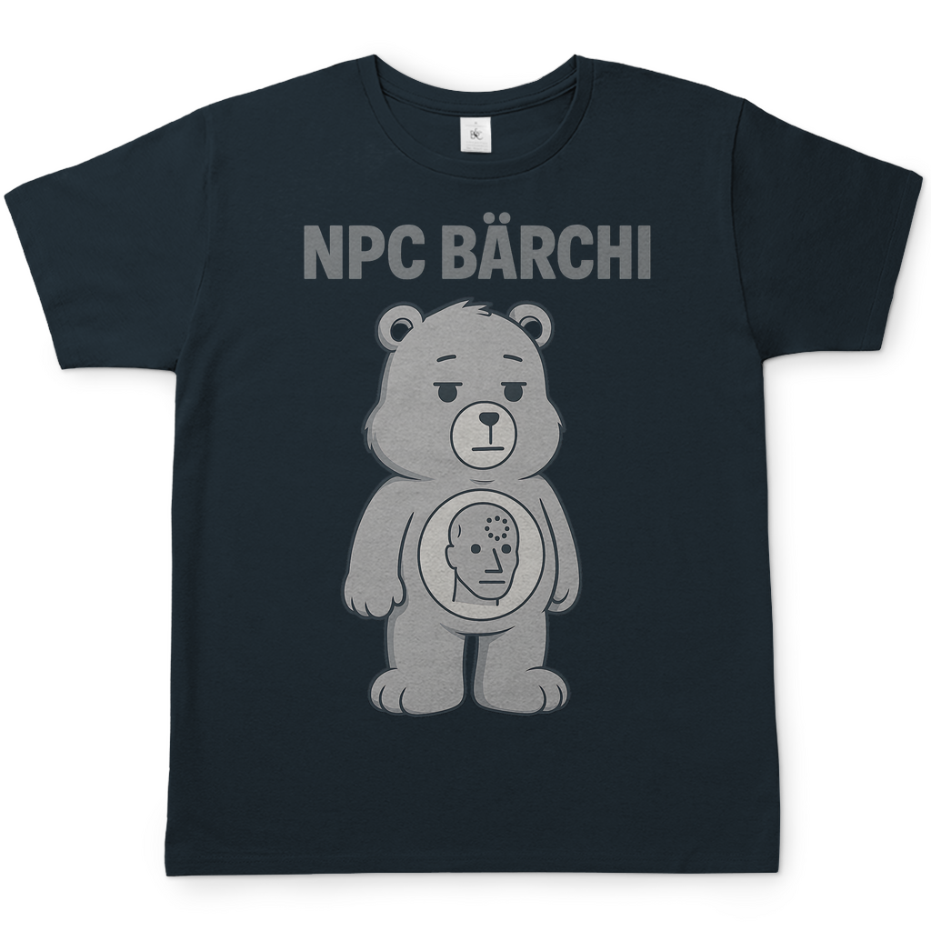 NPC Bärchi - Glücksbärchi - Herren T-Shirt Dark Grey Solid