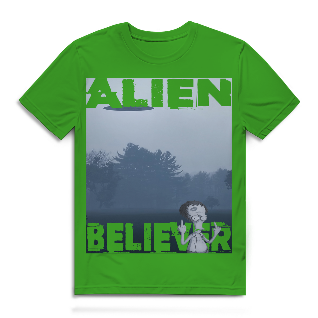Alien Believer Roger - Herren Premium Bio T-Shirt Real Green