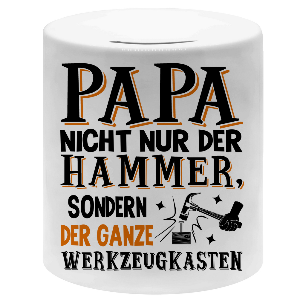 Papa nicht nur der Hammer sondern der ganze Werkzeugkasten - Sparbüchse Money Box White One size