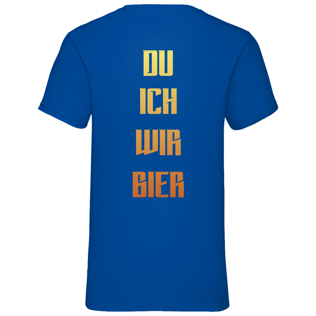 Strammsein Du Ich Wir Bier - Herren V-Neck Shirt